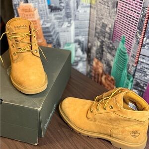 Timberland Tan Classic Work Boots with Nubuck Leather